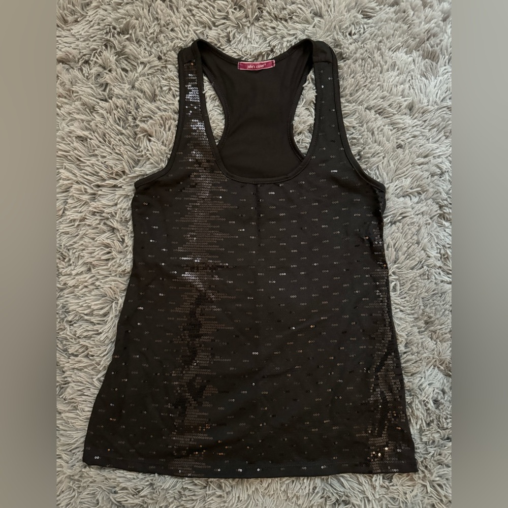 Julie’s Closet sequin tank top black size S